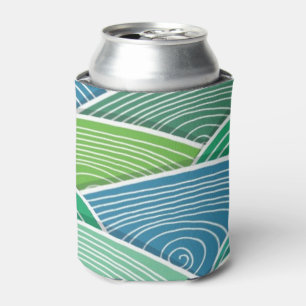 Background of curled abstract green waves can cooler