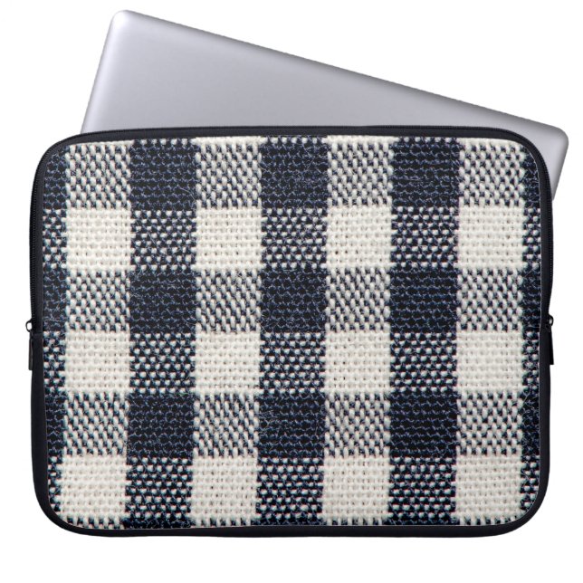 Background of flannel fabric texture. laptop sleeve (Front)