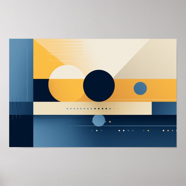 Background of geometric shapes Poster (Front)