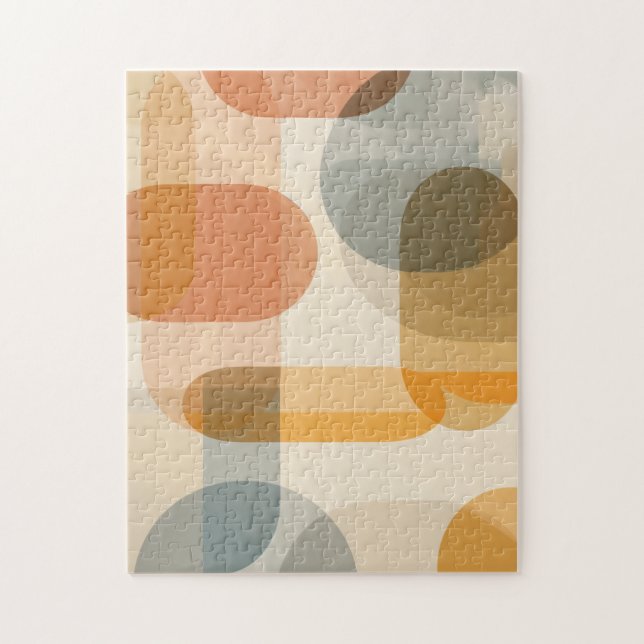 Background of rounded forms in warm shades jigsaw puzzle (Vertical)