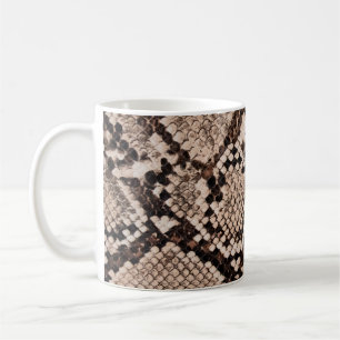 background of snake skin texture coffee mug