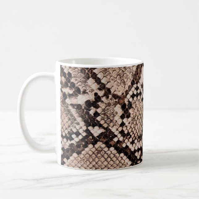 background of snake skin texture coffee mug (Left)
