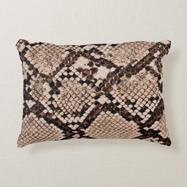 background of snake skin texture decorative cushion (Front)