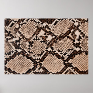 background of snake skin texture poster