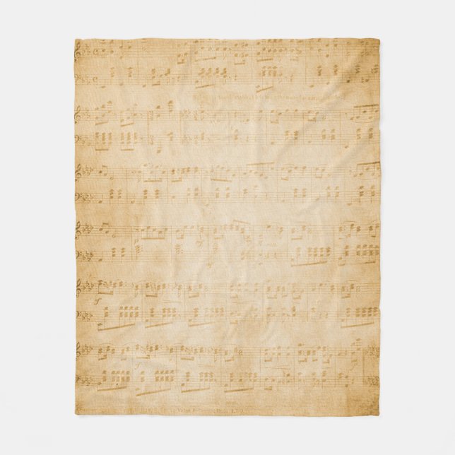 Background old vintage parchment fleece blanket (Front)