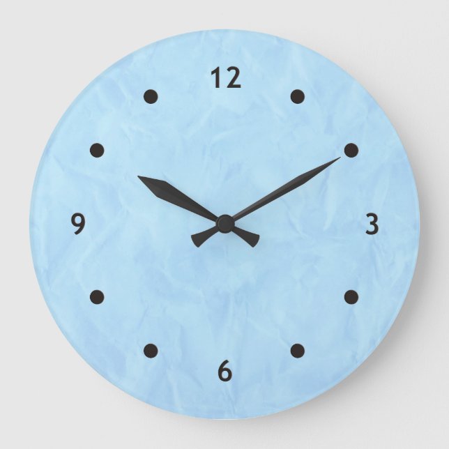 Background PAPER TEXTURE - blue Large Clock (Front)
