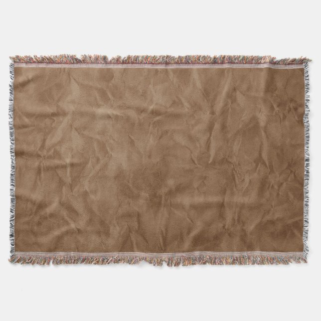 Background PAPER TEXTURE - dirty brown Throw Blanket (Front)