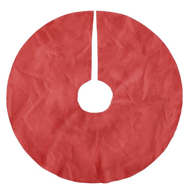 Background PAPER TEXTURE - dirty red Brushed Polyester Tree Skirt (Front)