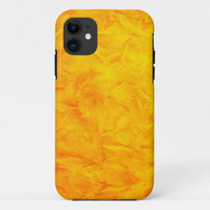 Background PAPER TEXTURE - orange yellow iPhone 11 Case