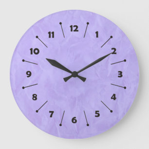 Background PAPER TEXTURE - violet Large Clock