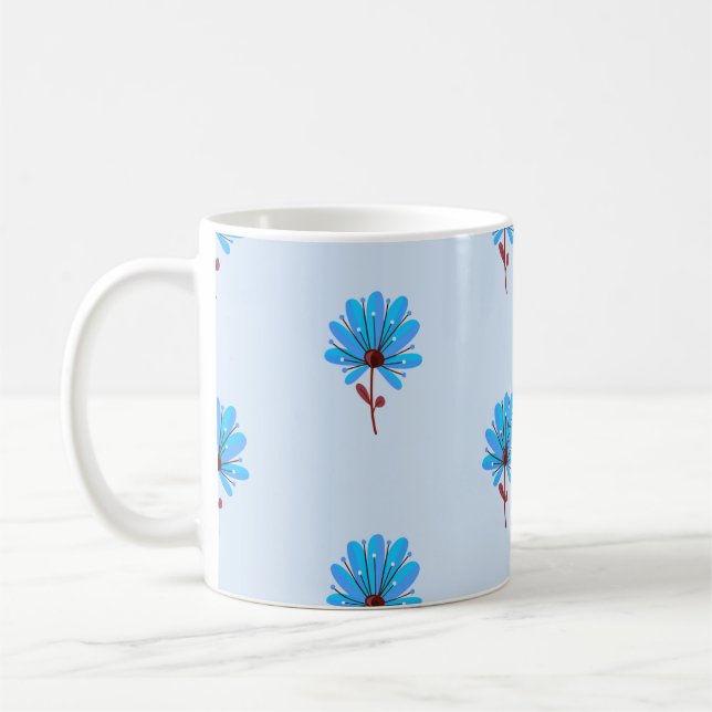 Background pattern flowers texture coffee mug (Left)