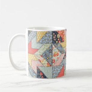 Background pattern in vintage style. Patchwork dec Coffee Mug