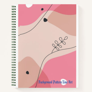 Background Pattern Line Art Notebook