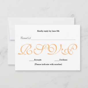 Background Peach - RSVP Reception Response Card
