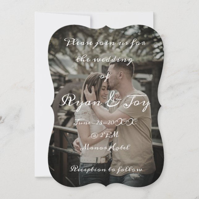 Background Photo Wedding Invitation (Front)