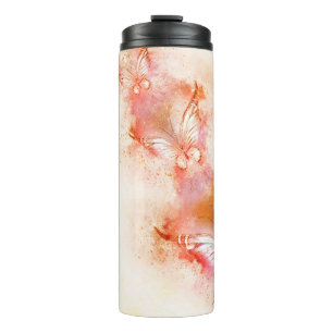 Background scrapbooking paper thermal tumbler