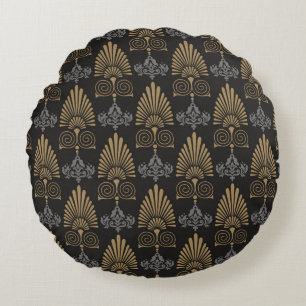 Background seamless pattern in art deco style, wal round cushion