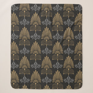 Background seamless pattern in art deco style, wal sherpa blanket