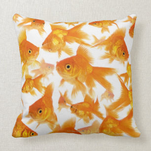 Background Showing a Large Group of Goldfish Cushion