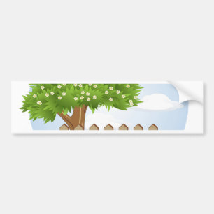 background spring winter summer bumper sticker