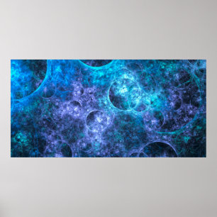 Background texture blue bubble poster