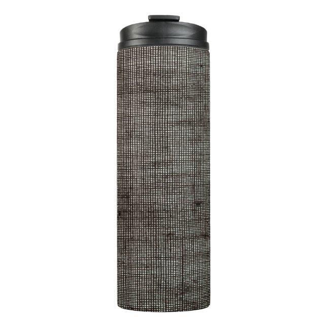 Background texture design fabric thermal tumbler (Front)
