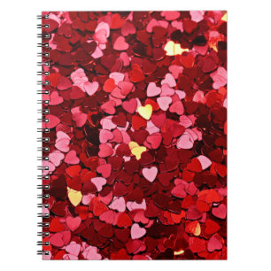 Background texture heart red notebook