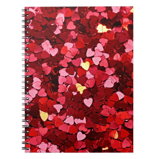 Background texture heart red notebook (Front)