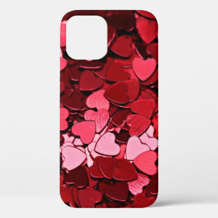 Background texture hearts red iPhone 12 case
