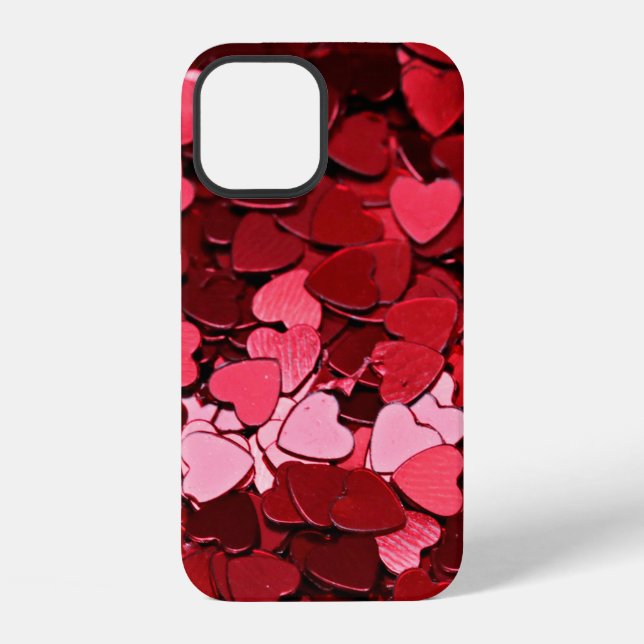 Background texture hearts red iPhone case (Back)