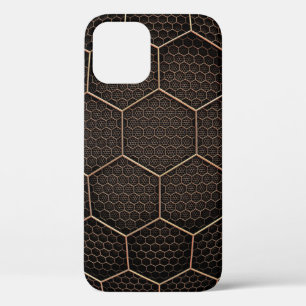 Background texture hexagon grid d iPhone 12 case