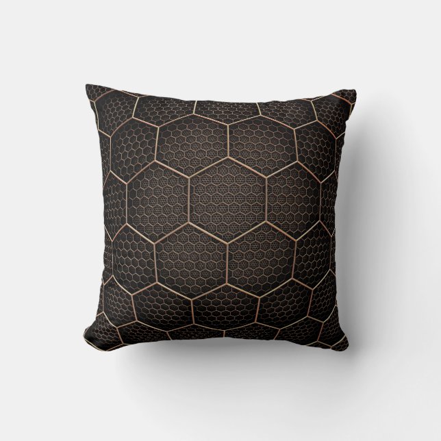 Background texture hexagon grid d cushion (Front)