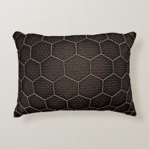 Background texture hexagon grid d decorative cushion