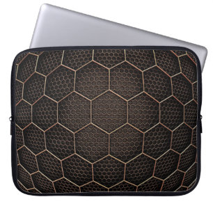 Background texture hexagon grid d laptop sleeve