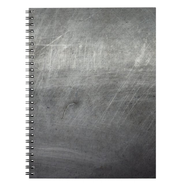Background texture metal scratches notebook (Front)