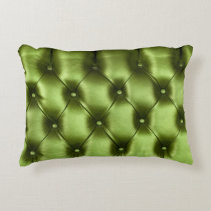 Background texture of dark green capitone genuine  decorative cushion
