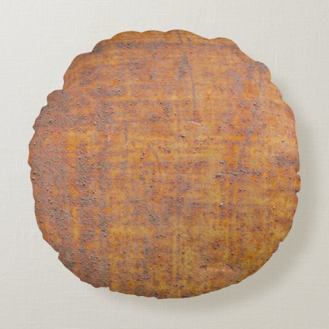 Background texture of Rusted steelabstract, aged,  Round Cushion (Front)