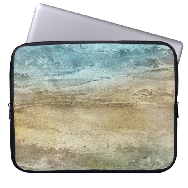 Background texture pictorial laptop sleeve (Front)