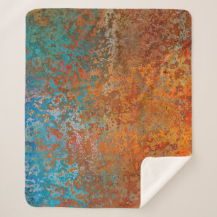 Background texture rust old brown sherpa blanket
