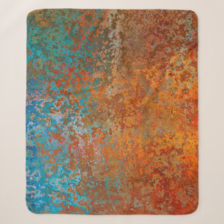 Background texture rust old brown sherpa blanket