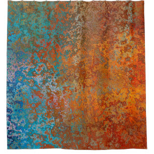 Background texture rust old brown shower curtain
