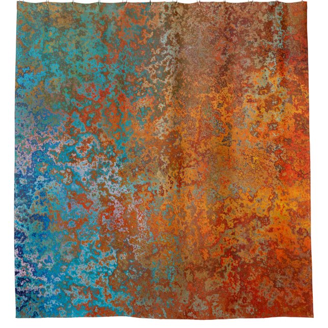 Background texture rust old brown shower curtain (Front)
