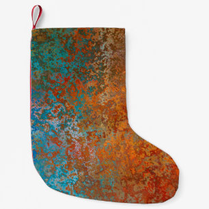 Background texture rust old brown small christmas stocking