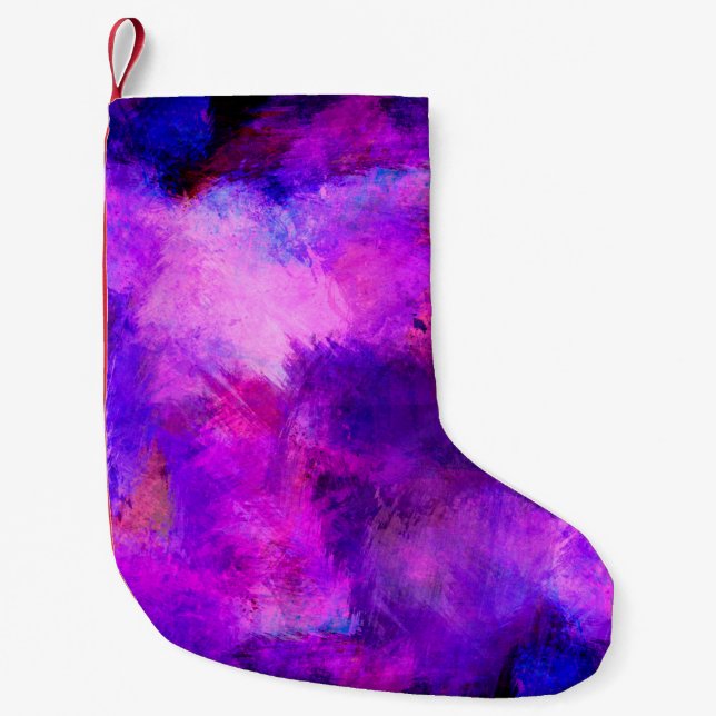 Background texture template purple small christmas stocking (Front)
