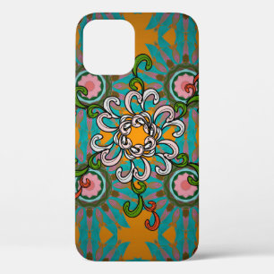 Background texture, wallpaper, floral theme in col iPhone 12 case