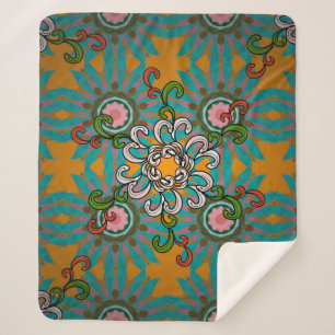 Background texture, wallpaper, floral theme in col sherpa blanket