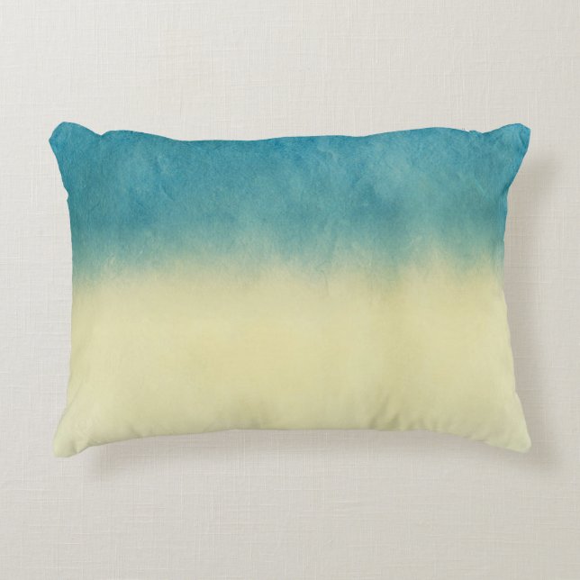 Background- Texture Watercolor Paper Decorative Cushion (Front)
