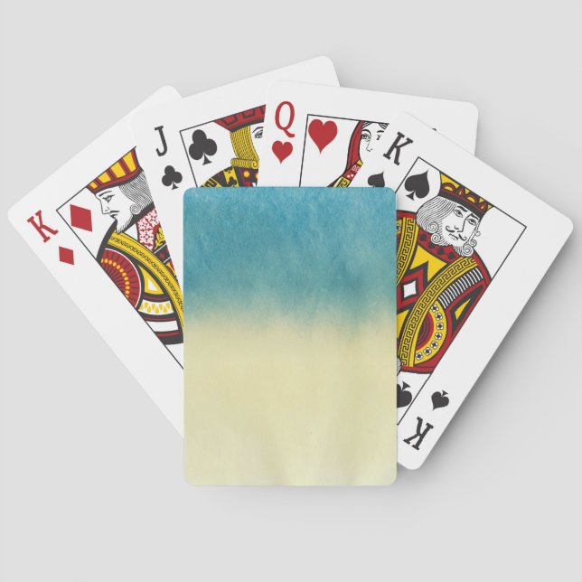 Background- Texture Watercolor Paper Playing Cards (Back)