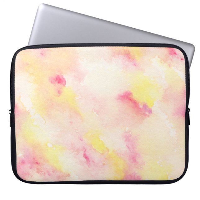 Background texture watercolour laptop sleeve (Front)