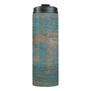 Background texture wood thermal tumbler